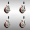 Service Caster 5 Inch 316SS Maroon Poly Swivel 1-1/4 Inch Expanding Stem Caster Set Brake SCC SCC-SS316EX20S514-PPUB-MRN-TLB-114-4 - alternate 1